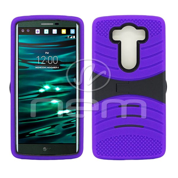 LG V10 Hybrid Case08 with stand Purple Black For Cheap