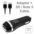 Samsung Galaxy S5 2n1 Car Charger w. Data Cable Black Online