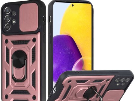 Samsung A73 Case w. Camera Cover Kickstand HYB09R Rose Gold Online Hot Sale