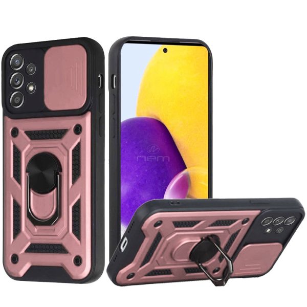 Samsung A73 Case w. Camera Cover Kickstand HYB09R Rose Gold Online Hot Sale