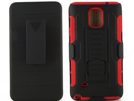 Samsung Galaxy Note 4 Clip Black Red with Black Holster Combo04 Supply