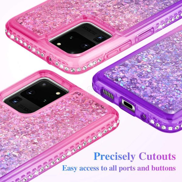 Sam S20 Ultra 6.9  Glitter Diamond TPU TPL05 Purple Blue on Sale