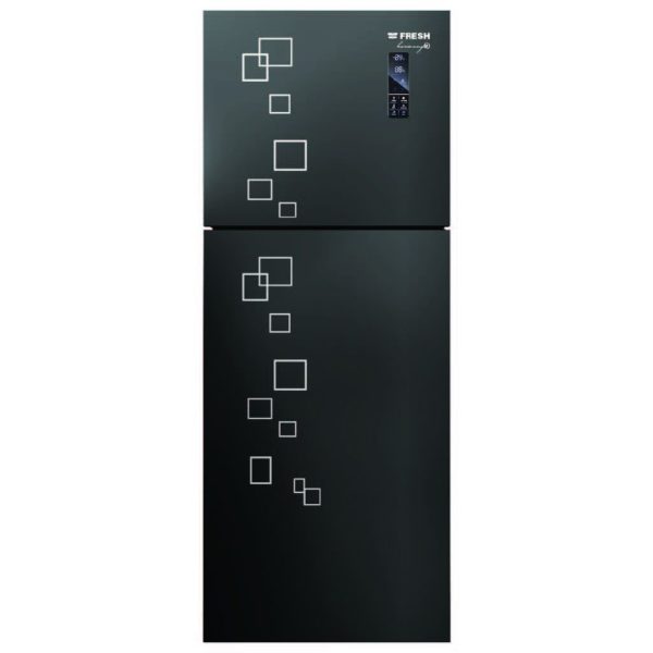 Fresh Refrigerator 397 Liters Harmony Glass - Black   FNT-MR470 YGَQB For Sale