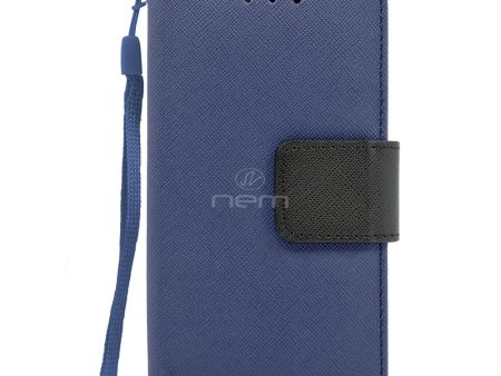 Samsung Galaxy J5 Folio Wallet Case WCFC09 Blue Black on Sale