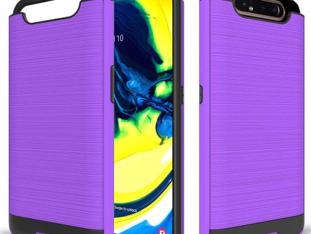 Samsung A80 A90 Brushed Hybrid Armor Case HYB32 Purple Online now