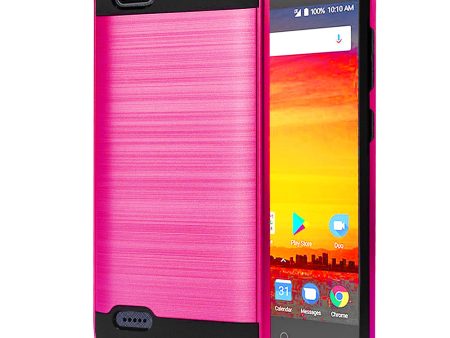 ZTE BLADE FORCE N9517 Brushed Hybrid Armor Case HYB32 Pink For Sale