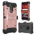 ZTE Blade Spark Z971, ZTE ZMAX One, ZTE Grand X4, X 4 Case, Rugged Hybrid [Belt Clip] Holster Cover [Kickstand] - Rose Gold Online