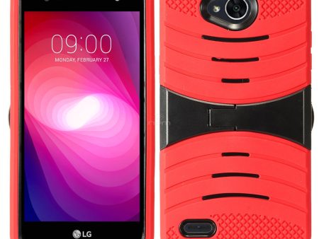 LG X POWER 2 LV7 M320 M322 Hybrid Case HYB08 w. Stand Red Online