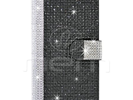 Samsung Galaxy Core Prime 360 Diamond WalletCase DWC02 Black Fashion