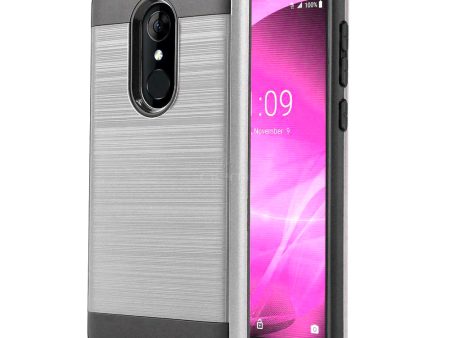 Alcatel Revvl 2 5052 Brushed Hybrid Case HYB32 Silver Online Sale