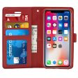 iPhone X XS Leather Wallet Case WCFC12A Red Online now