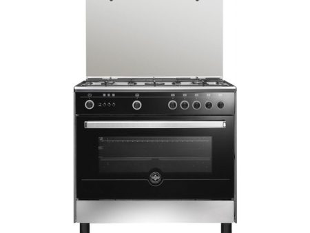 LA GERMANIA Moderna Gas Cooker, 5 Gas Burners, 90 cm, Stainless and Black - 9N10GUB1X4AWW For Sale