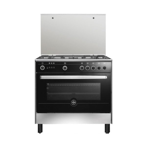 LA GERMANIA Moderna Gas Cooker, 5 Gas Burners, 90 cm, Stainless and Black - 9N10GUB1X4AWW For Sale