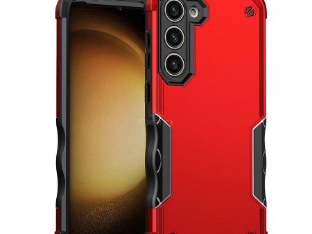 Sam.Galaxy S23 NonSlip Shockproof Hybrid Case HYB76 Red For Discount