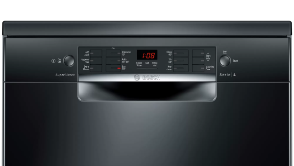 Bosch Digital Dishwasher, 13 Place Settings, 6 Programs, Black - SMS46NB01B Discount