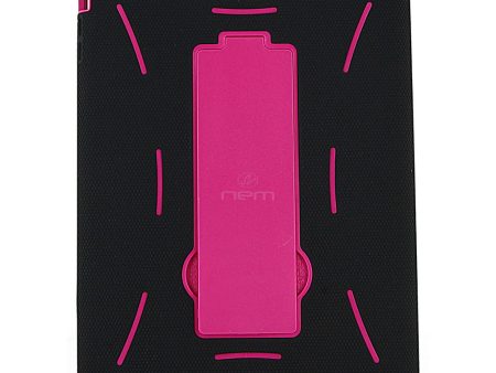 iPAD Air 9.7  Hybrid Stand Rubber Case HYB04 Black Hot Pink Online now