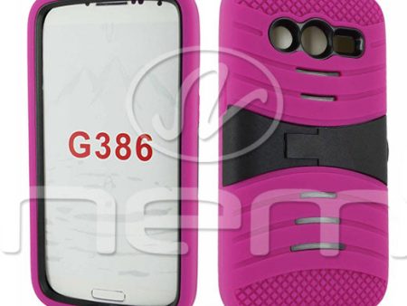 Samsung Galaxy Avant G386 HYB08 withstand Hotpink skin  Black Cheap