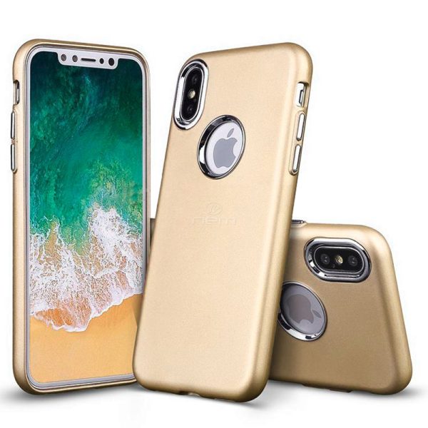 iPhone X   XS Electroplated Metallic Soft Case HYB41 Gold Cheap