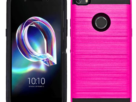 Alcatel Idol 5 6060 Brushed Hybrid Case HYB32 Hot Pink Online Sale