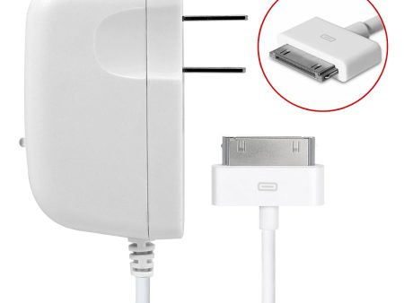 Apple iPhone 4 & iPad Travel Charger w. Built-In Cable White Supply