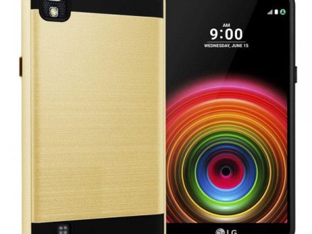 LG X Power K210 Brushed Hybrid Armor Case HYB32 Gold Online