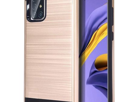 Samsung Galaxy A71 5G Brushed Case HYB32 Gold Online Sale