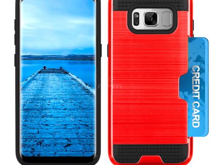 Samsung Galaxy S8 Plus Hybrid Case 19C w. Card Holder Red Online