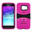 Samsung Galaxy S7 Hybrid Case 08 With Stand Pink Black For Cheap