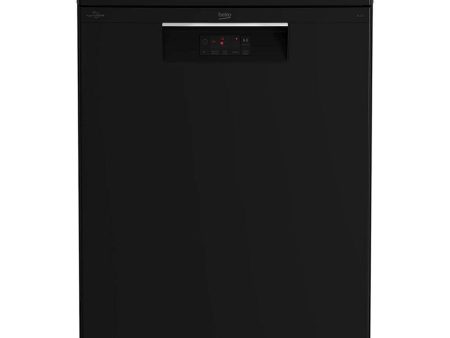 Beko Digital Dishwasher, 14 Place Settings, 5 Programs, Black - BDFN15420B Online Hot Sale