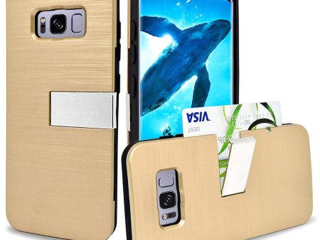 Samsung Galaxy S8+ Hybrid Case w. Slot Kickstand HYB39 Gold Cheap