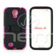 Samsung Galaxy S4 Hybrid Case 11 with Stand Black Hot Pink Sale