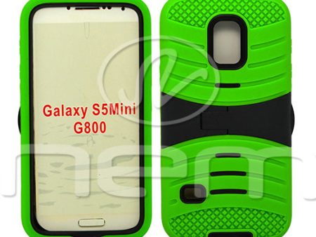 Samsung Galaxy S5 Mini Hybrid Case 08 with Stand Green Black Hot on Sale