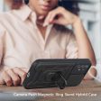 Samsung A73 Case w. Camera Cover Kickstand HYB09R Black Hot on Sale