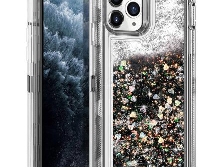 iPhone 11 Pro(5.8) Liquid Glitter Defender Case HYB03D Black For Discount