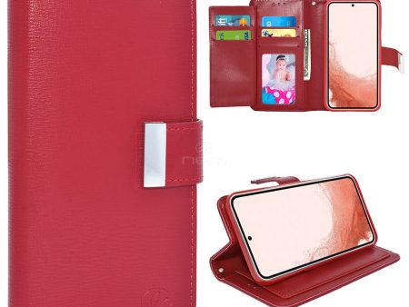 Samsung S21FE Dual Flap Wallet Case WCFC13 Red Discount