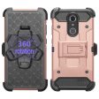 ZTE Blade Spark Z971, ZTE ZMAX One, ZTE Grand X4, X 4 Case, Rugged Hybrid [Belt Clip] Holster Cover [Kickstand] - Rose Gold Online