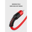 Kik_3-in-1 Nylon Strong Charge and Sync USB Cable 2.4A [3 FT] (Red) on Sale