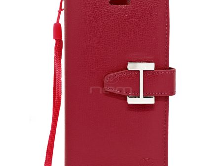 iPhone X XS Leather Wallet Case WCFC12A Red Online now