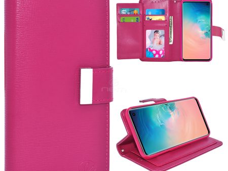 Samsung S10 Plus Double Flap Wallet Case WCFC13 Pink Cheap