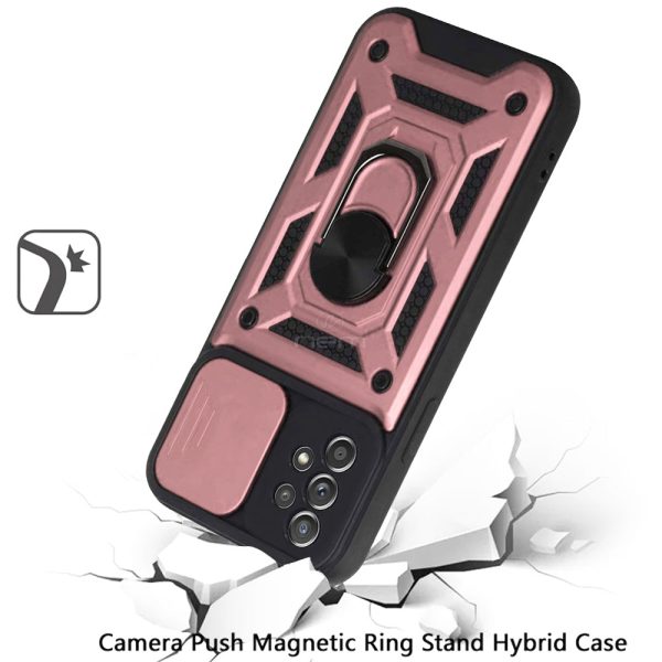 Samsung A73 Case w. Camera Cover Kickstand HYB09R Rose Gold Online Hot Sale