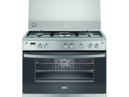 Zanussi Coolcast Gas Cooker, 5 Burners, 90 cm, Stainless Steel - ZCG94396XA Supply