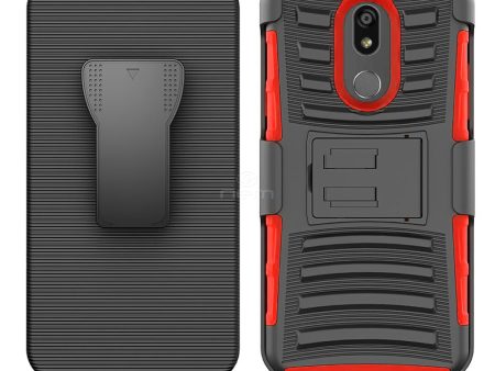 LG K40 XT420 K12 PLUS Holster Combo CB5C Black Red For Discount