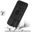 Samsung A73 Case w. Camera Cover Kickstand HYB09R Black Hot on Sale