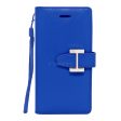 iPhone X XS Leather Wallet Case WCFC12A Blue Online now