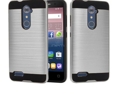 ZTE Max Pro 981 Brushed Hybrid ArmorCase HYB32 Silver on Sale