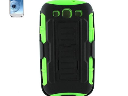 Samsung Galaxy S3 Holster Combo CB4C w. Clip Black Green For Discount