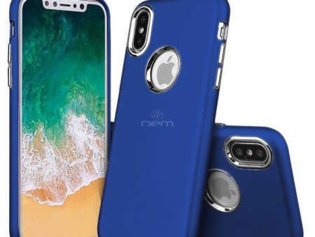 iPhone X   XS  Electroplated Metallic Soft Case HYB41 Blue Online