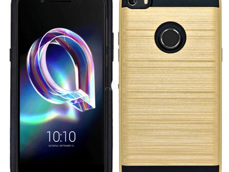 Alcatel Idol 5 6060 Brushed Hybrid Case HYB32 Gold Supply