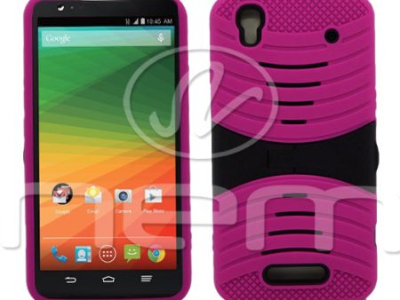 ZTE Grand X Max Plus Hybrid Case 08 with Stand Light Pink Black Cheap