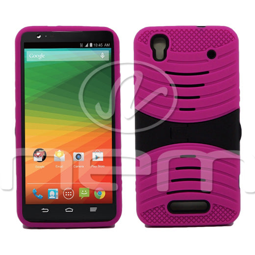 ZTE Grand X Max Plus Hybrid Case 08 with Stand Light Pink Black Cheap